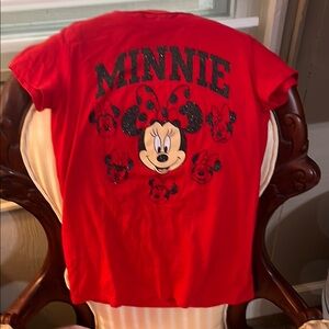 Disney Red Minnie Mouse Short Sleeve Tee